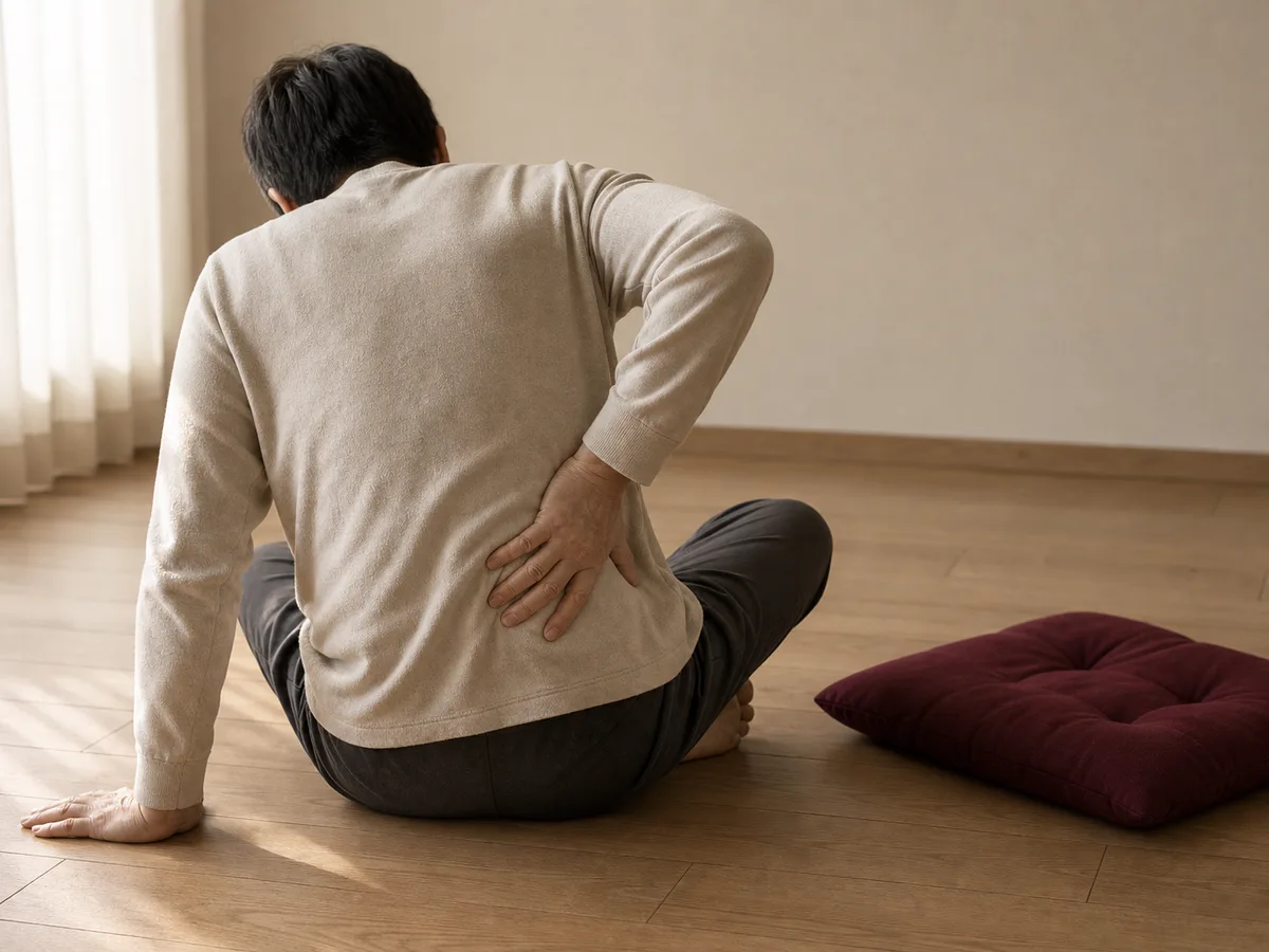 바닥에 앉았다 일어날 때 허리가 아프면 디스크인가요?