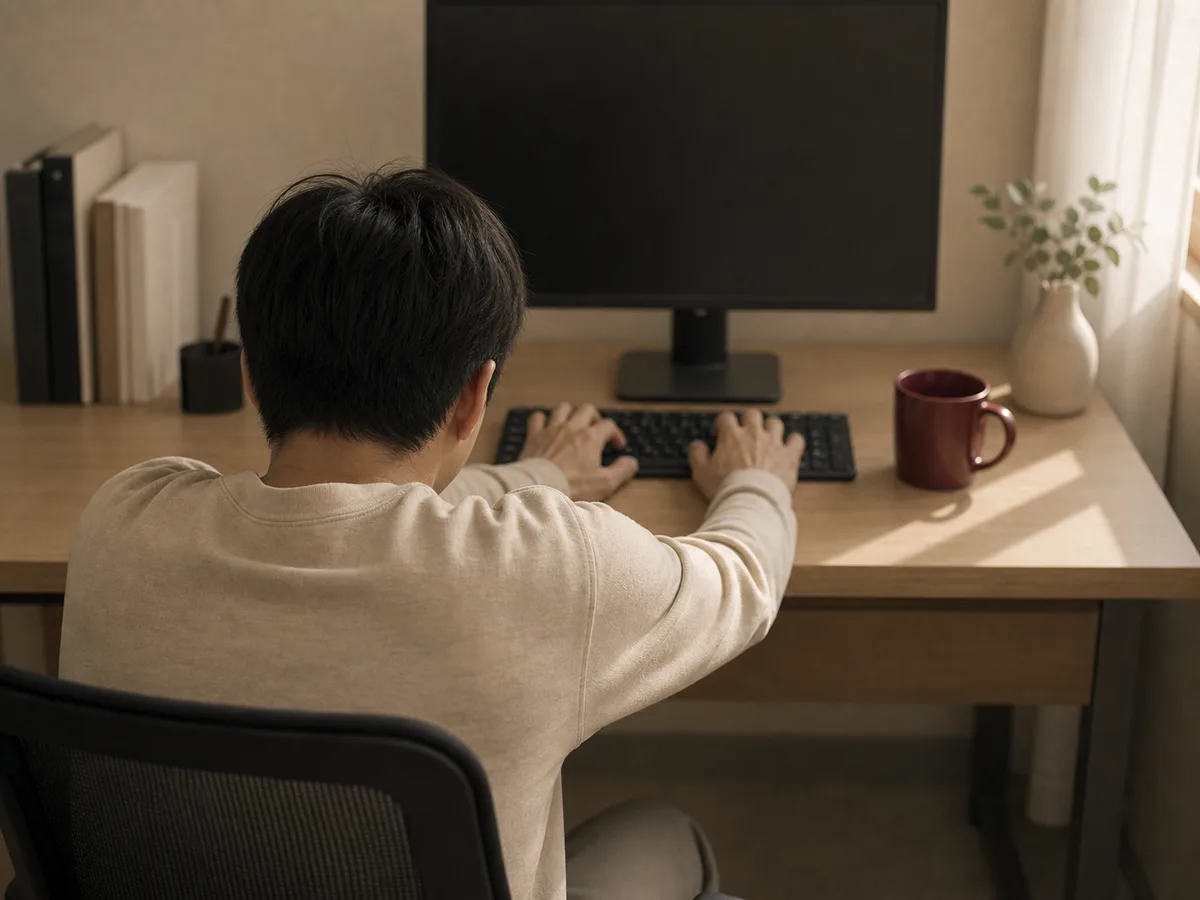 컴퓨터 작업 후 뒷목이 굳고 엄지 손목까지 저리면 원인이 하나일까요?