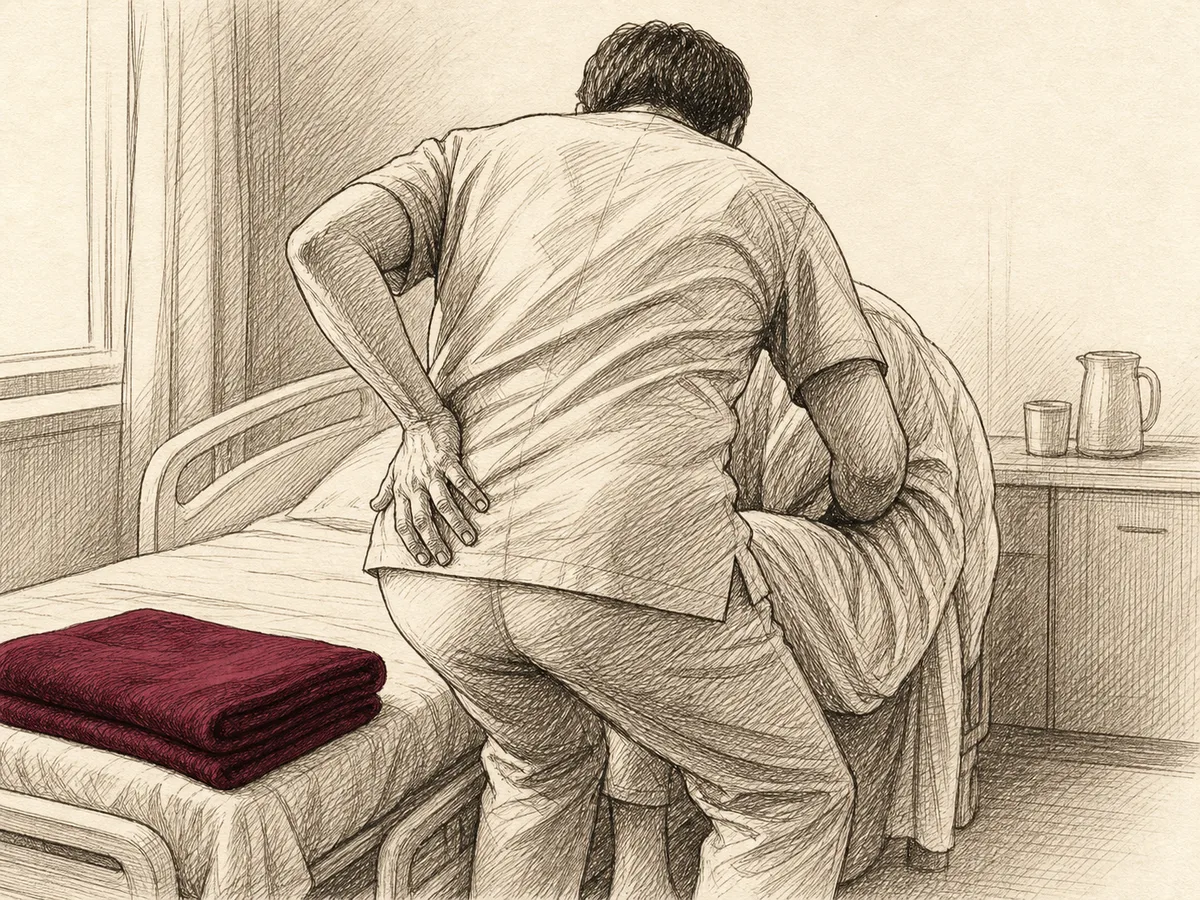 침대에서 환자를 들다 뜨끔, 다음 날 더 아팠습니다